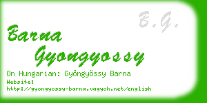 barna gyongyossy business card