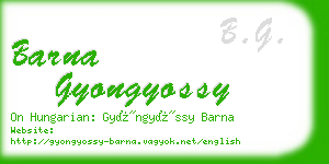 barna gyongyossy business card